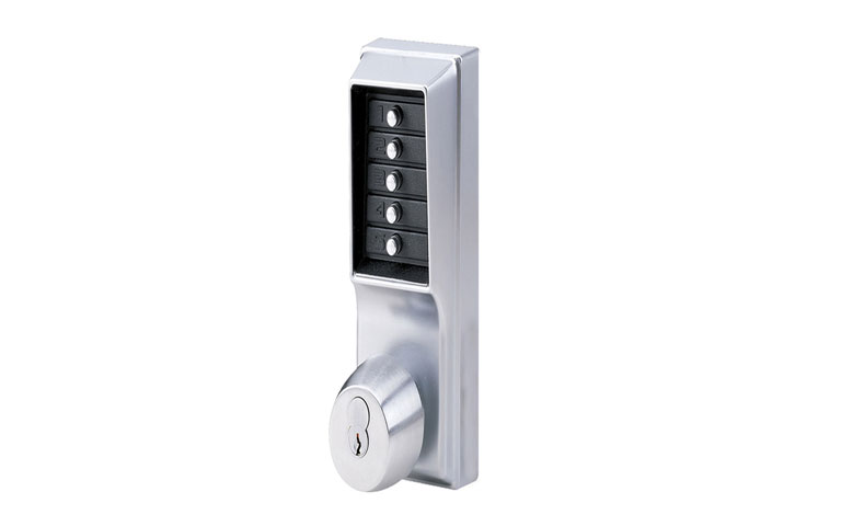 Heavy Duty Mechanical lock.  No batteries, weatherproof and has a key override to provide USPS access.  It's available in single or double sided.