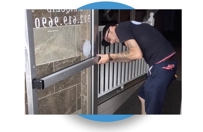 Installing Vertical Rod Exit Device